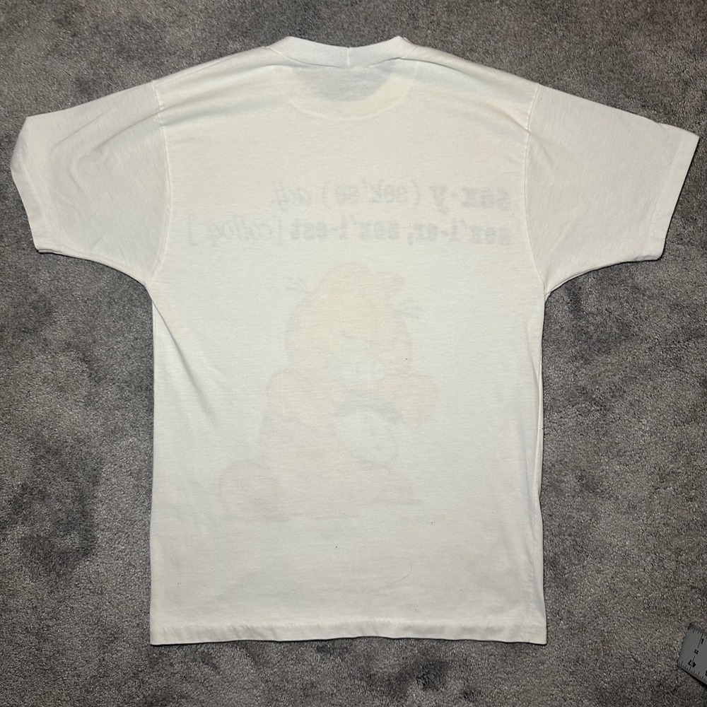 Mitey Miss Garfield T-Shirt Unisex Fits Small White Vintage 1978 Sexy Definition - Picture 8 of 11